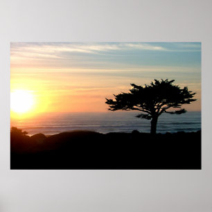 Poster por do sol pacífico