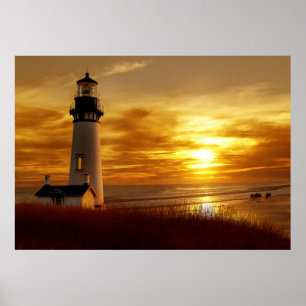 Pôster Por do sol pacífico