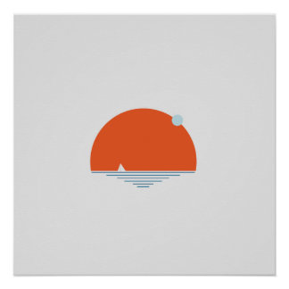 Pôster Pôr do sol pelo mar