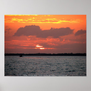 Poster Por do sol, Placencia, Belize