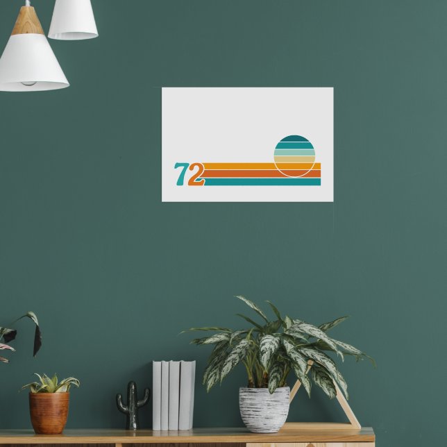 Poster Pôr do sol retrô 72 (Sala de Estar 1)