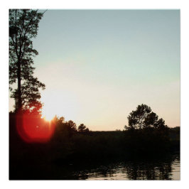 Pôster Pôr do Sol Sereno no Rio