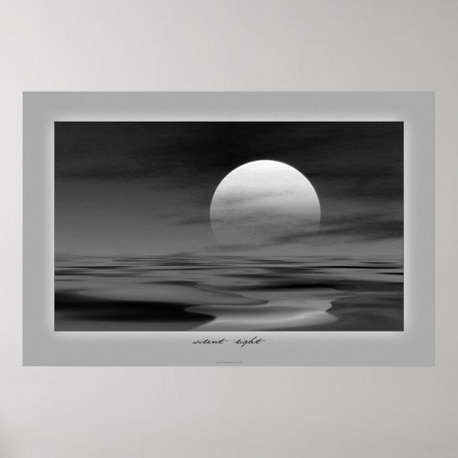 Poster pôr do sol silencioso (Frente)