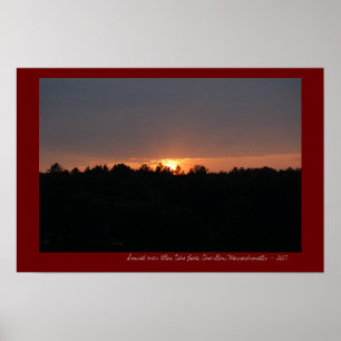 Poster Por do sol sobre o lago echo do vale, Charlton,