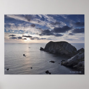 Poster Por do sol sobre o litoral irlandês