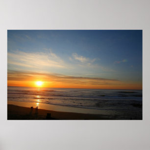 Poster Por do sol sobre o Oceano Pacífico