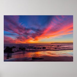 Poster Pôr do sol sobre o Pacífico a partir de Coronado 2