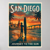 Pôr do Sol Surf Viagem em San Diego Califórnia
