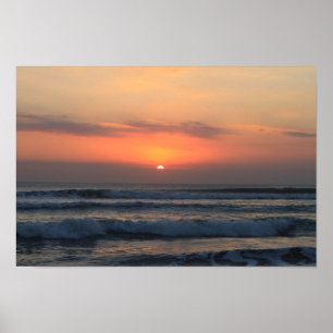 Poster pôr do sol tropical