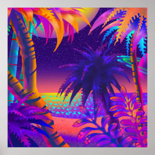 Pôster Por do sol tropical no titã