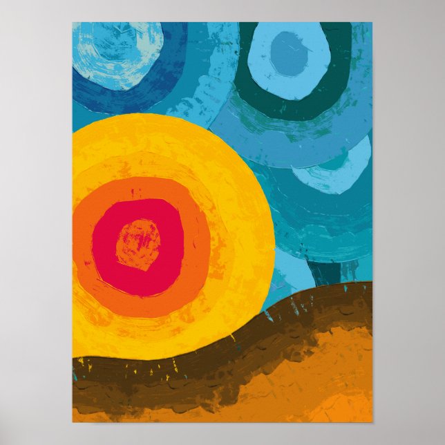 Poster Pôr do Sol Vibrante de Cabo Verde (Frente)