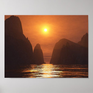 Pôster Por do sol vietnamiano