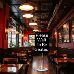 Poster Por Favor, Aguarde Para Sentar O Sinal Preto