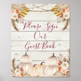 Poster Por favor, assine nosso convidado Abóbora Creme Br