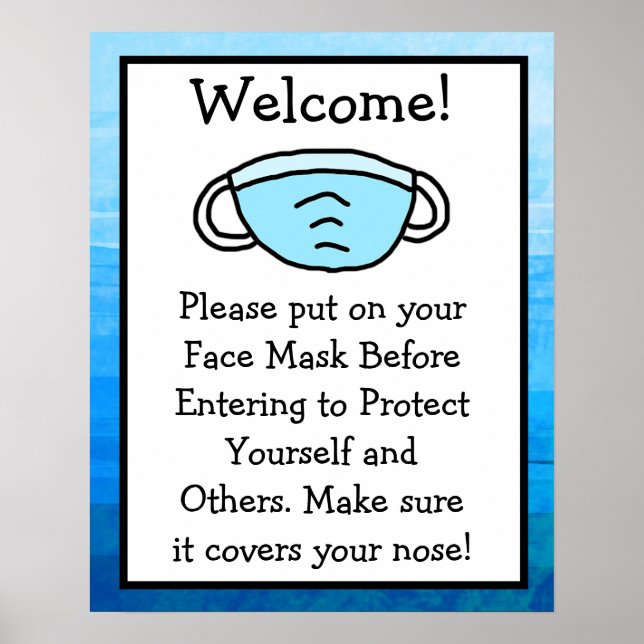 Poster Por Favor, Coloque Seu Sinal De Máscara (Frente)