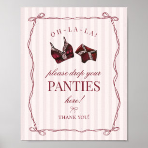 Poster Por Favor, Cuecas de Solteira Vermelho Borgonha
