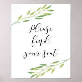 Poster Por favor, encontre o seu assento.