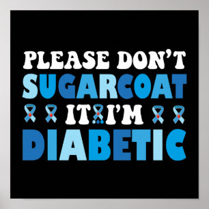 Poster Por favor, não sugarque, sou diabético.