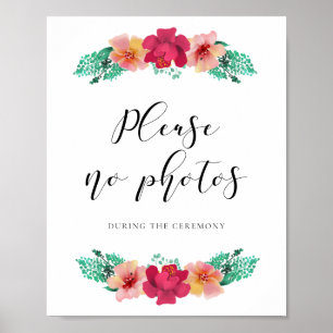 Poster Por favor nenhum sinal do casamento do design