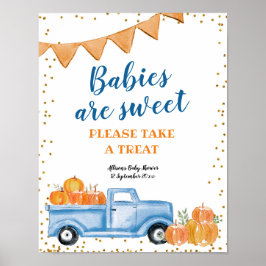 Poster Por favor, pegue o sinal azul de bompkin