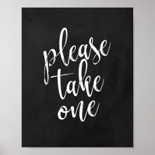 Poster Por Favor, Pegue Um Quadro Negro 8x10 Sinal de Cas