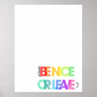 Poster Por favor, seja gentil ou saia