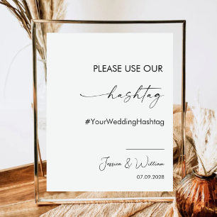 Poster Por Favor, Use Nossa Hashtag Casamento Capturando
