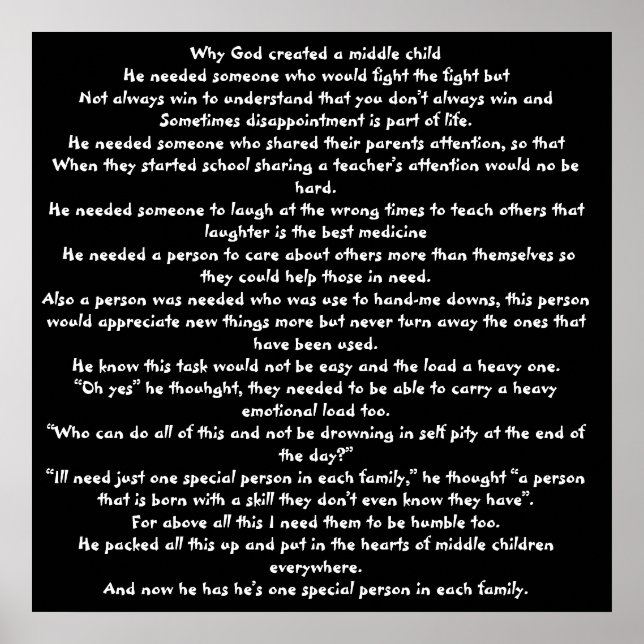 Pôster Por que Deus criou uma criança do meio (Frente)