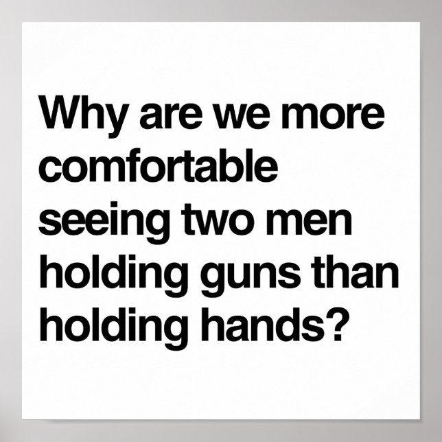 Pôster Por que estamos mais confortáveis vendo dois homen (Frente)