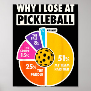 Poster Por que perder no pickleball palhetas engraçadas d