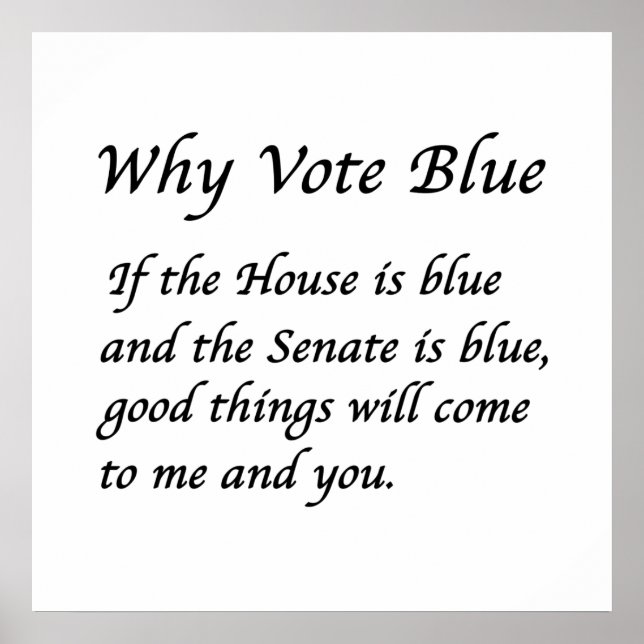 Poster Por que votar azul em 2024 (Frente)
