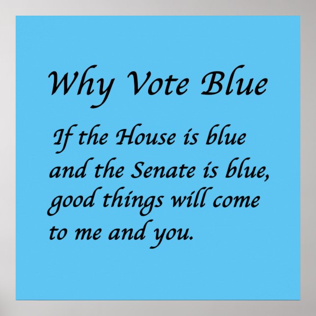 Poster Por que votar azul em 2026 (Frente)