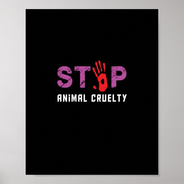 Poster pôr termo à crueldade com os animais (Frente)