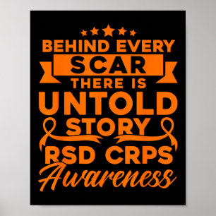 Poster Por Trás De Cada Cicatriz Rsd Crps Consciência