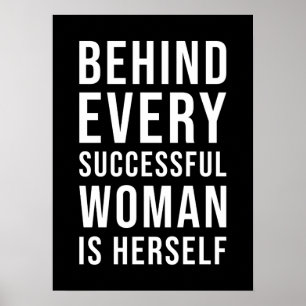Poster Por trás de cada mulher bem-sucedida está ela mesm