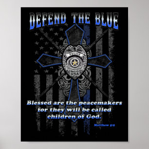 Poster Porck A Polícia Linha Azul Defenda O Azul