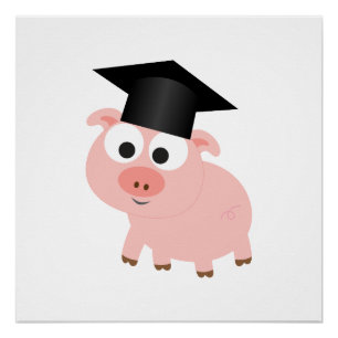 Pôster Porco bonito da graduação