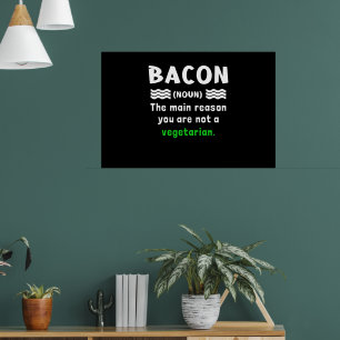 Poster Porco Engraçado do CHURRASCO do bacon
