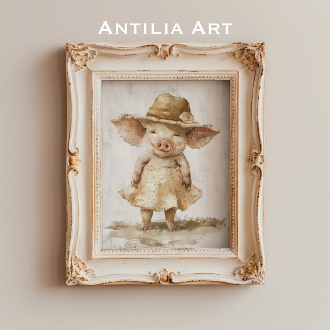 Poster Porco no Vestido Pintura Cinematográfica Russa (Criador carregado)