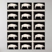 Porco preto e branco de Julie de Graag