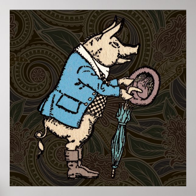 Pôster Porco Vestindo Jaqueta Órmica (Frente)