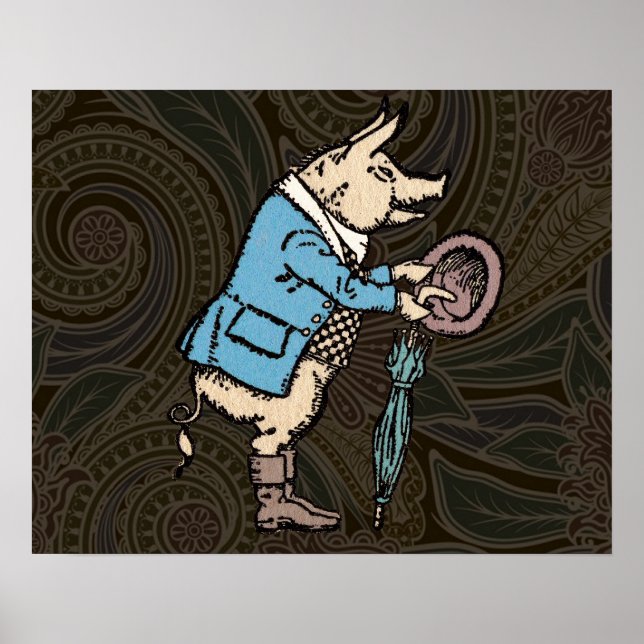 Pôster Porco Vestindo Jaqueta Órmica (Frente)