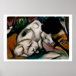 Pôster Porcos, c.1912 (óleo em canvas)