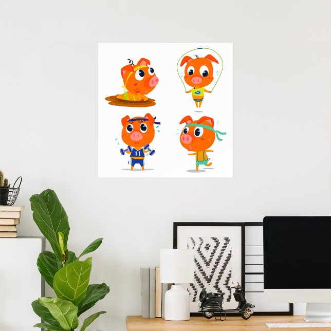 Poster Porcos funcionando (Criador carregado)