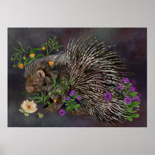Poster Porcupine Buquê Art