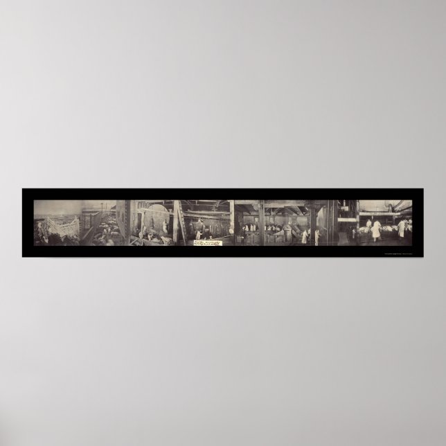 Pôster Pork Pig Processing Photo 1900 (Frente)