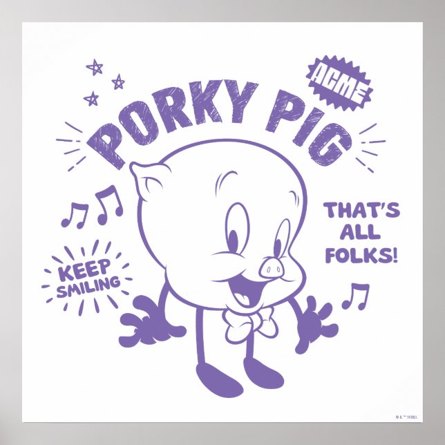 Poster Porky Pig Retro Sorrente (Frente)
