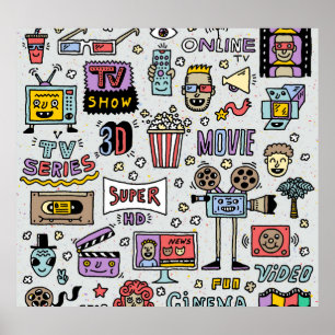 Poster Porodles da série TV: Engraçado Vintage Set.