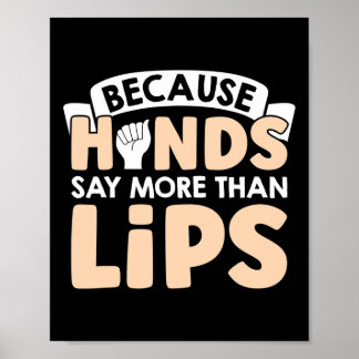 Poster Porque as Mãos Dizem Mais do que os Lábios Língua