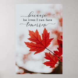 Poster Porque Ele Mora Eu Posso Enfrentar Amanhã Inspiraç